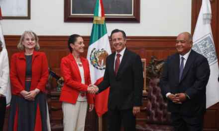 Visita la jefa de gobierno de la CDMX, Claudia Sheinbaum al gobernador de Veracruz, Cuitláhuac García