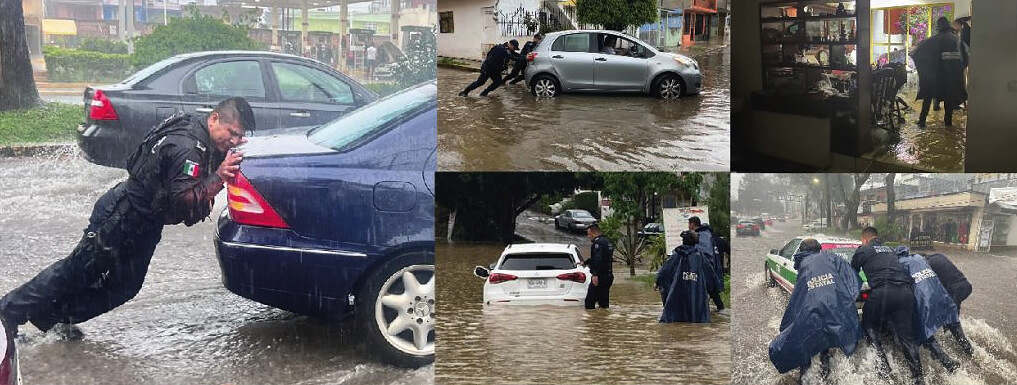 Los héroes visten uniforme; policías de la SSP Veracruz apoyan en contingencia